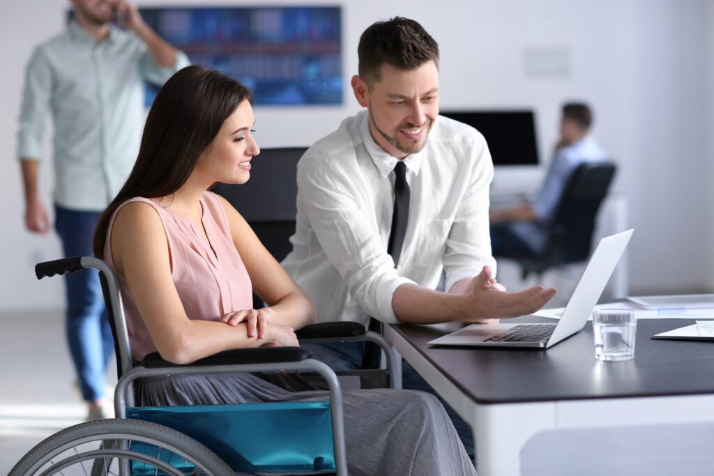 Disability Lawyer Helping a Client